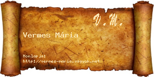 Vermes Mária névjegykártya