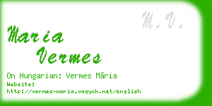maria vermes business card
