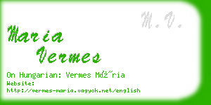 maria vermes business card